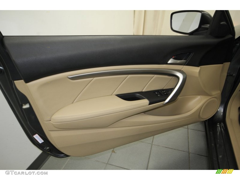 2008 Honda Accord EX-L V6 Coupe Ivory Door Panel Photo #77215292