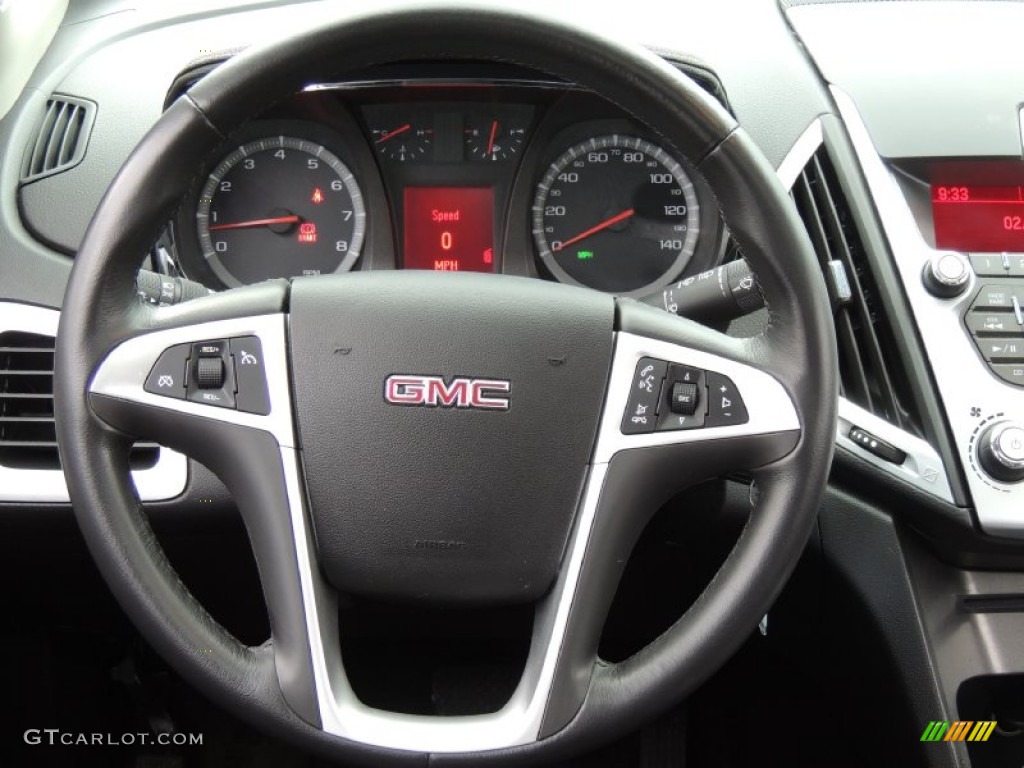 2011 GMC Terrain SLT Jet Black Steering Wheel Photo #77215389