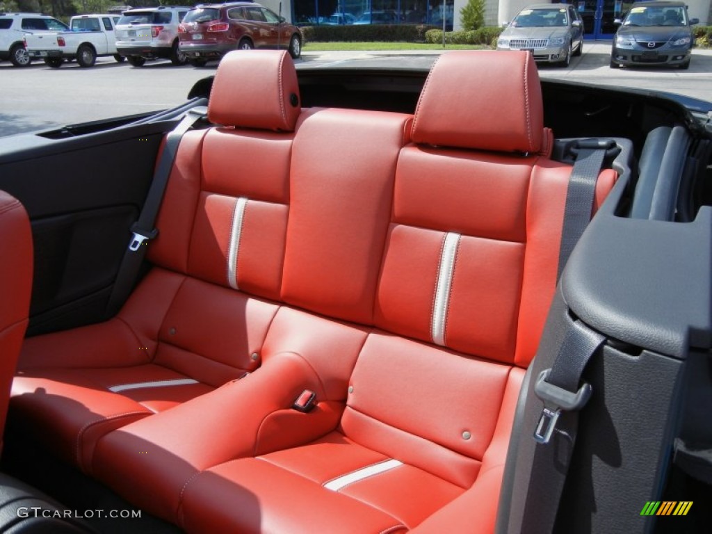 2013 Ford Mustang GT Premium Convertible Rear Seat Photo #77215508