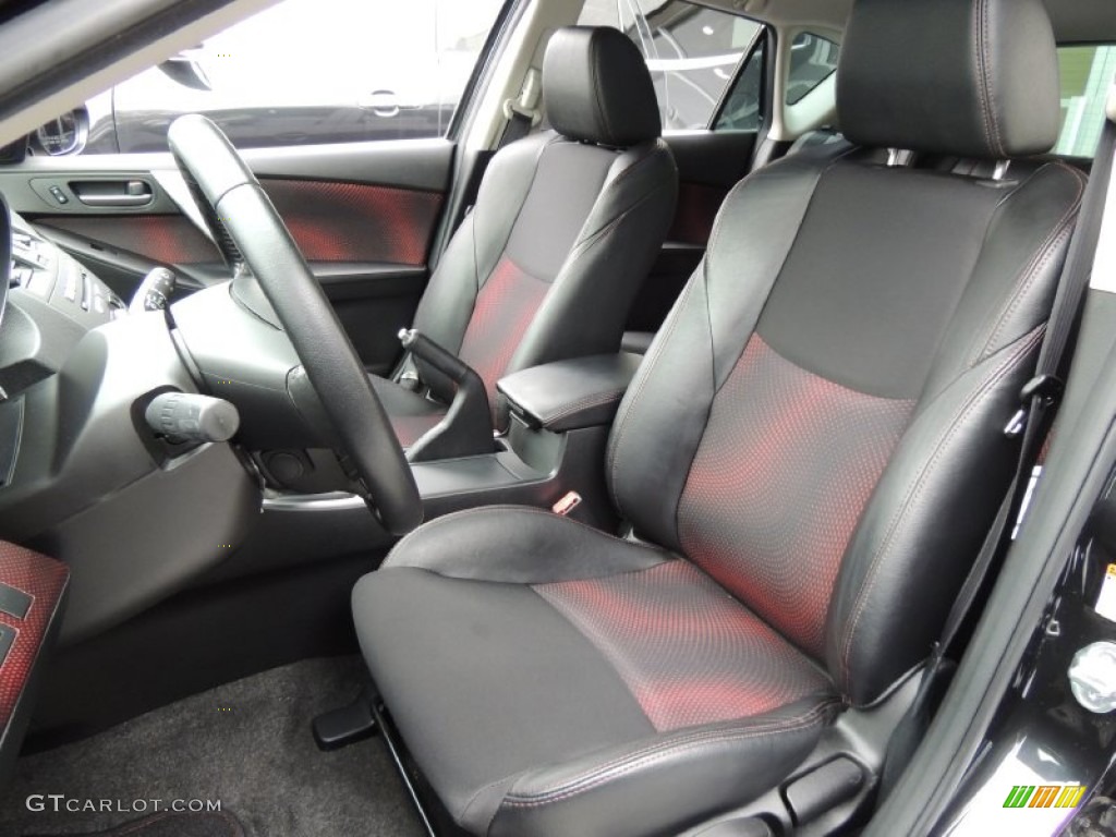 Black/Red Interior 2010 Mazda MAZDA3 MAZDASPEED3 Sport 5 Door Photo #77215706