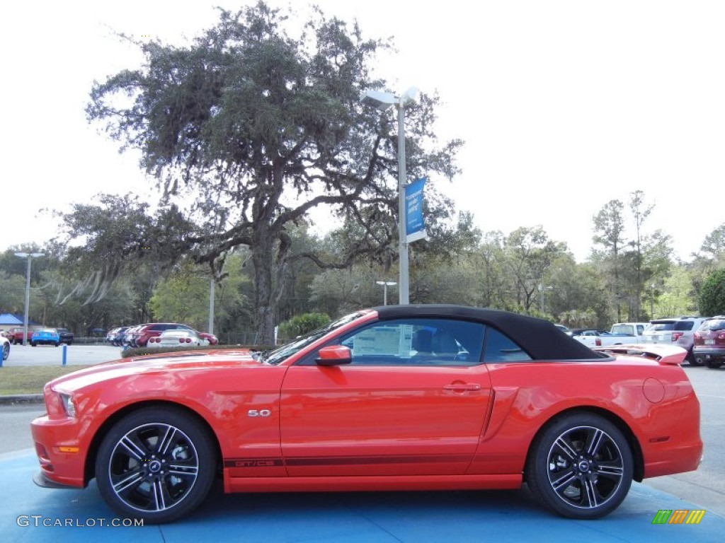 2013 Mustang GT/CS California Special Convertible - Race Red / California Special Charcoal Black/Miko-suede Inserts photo #2