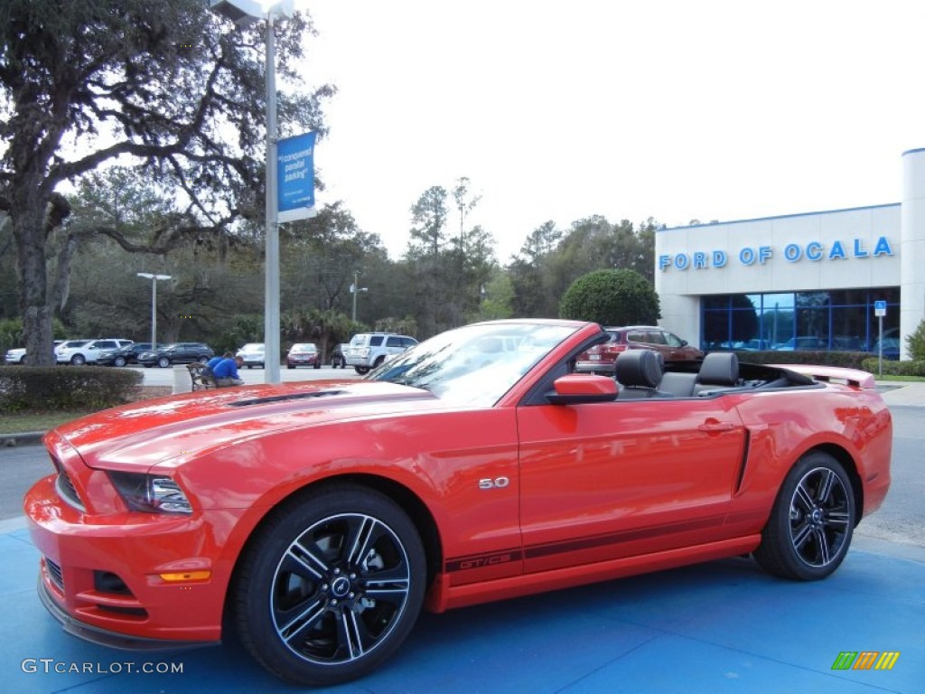 2013 Mustang GT/CS California Special Convertible - Race Red / California Special Charcoal Black/Miko-suede Inserts photo #6