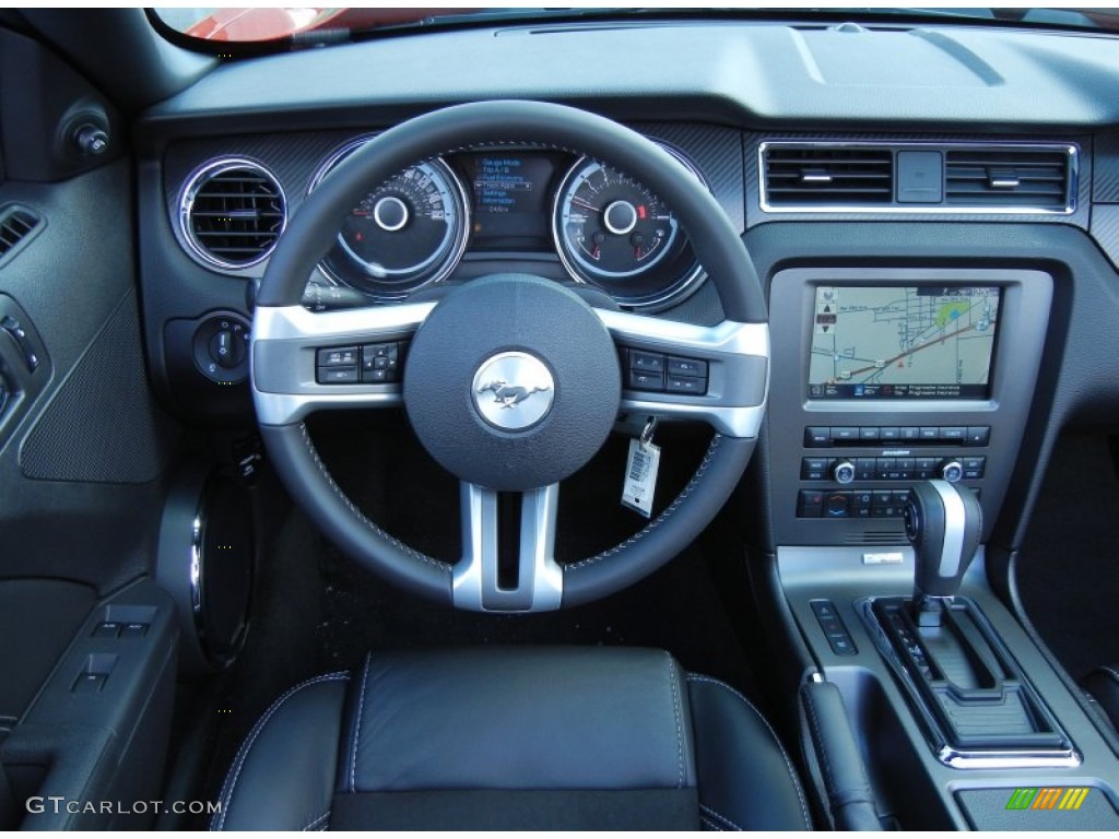 2013 Ford Mustang GT/CS California Special Convertible California Special Charcoal Black/Miko-suede Inserts Dashboard Photo #77216678