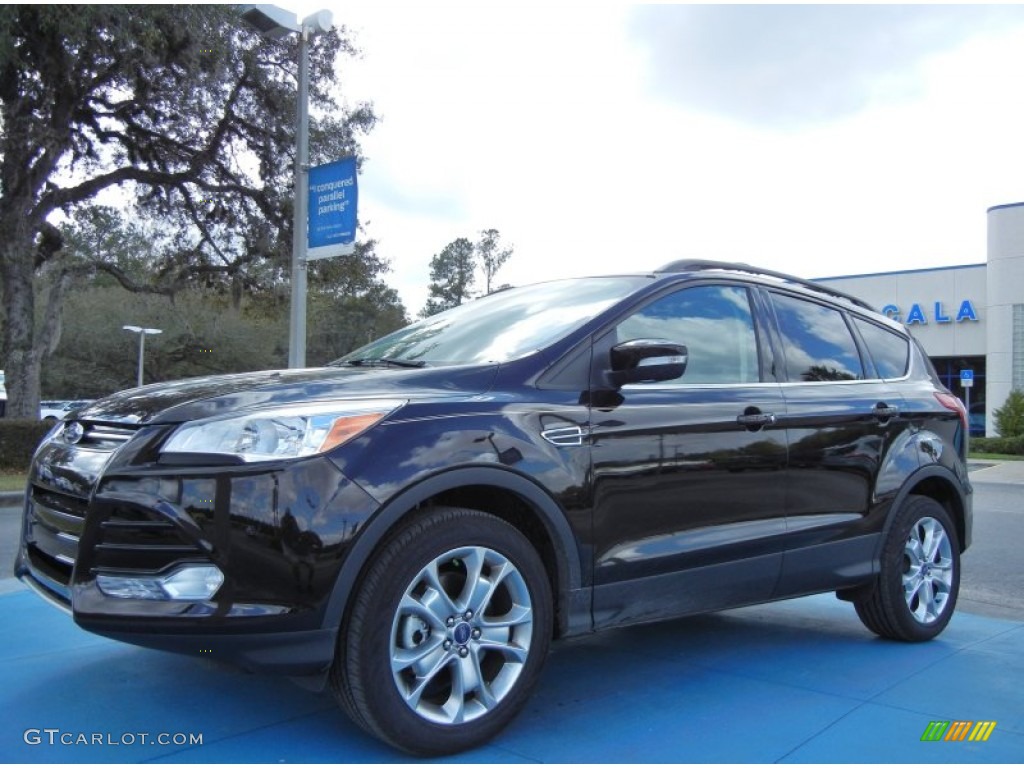 2013 Escape SEL 2.0L EcoBoost - Tuxedo Black Metallic / Medium Light Stone photo #1