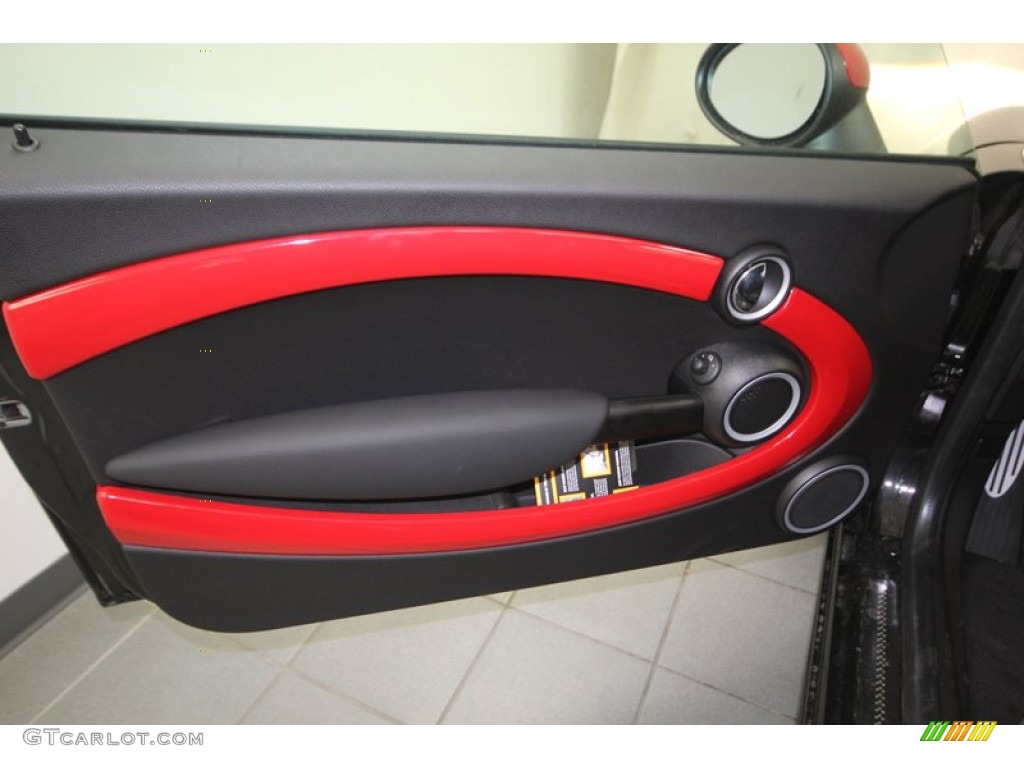 2013 Mini Cooper John Cooper Works Roadster Carbon Black Door Panel Photo #77217950
