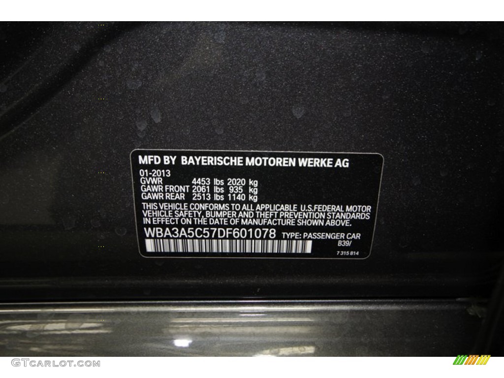 2013 3 Series 328i Sedan - Mineral Grey Metallic / Black photo #5
