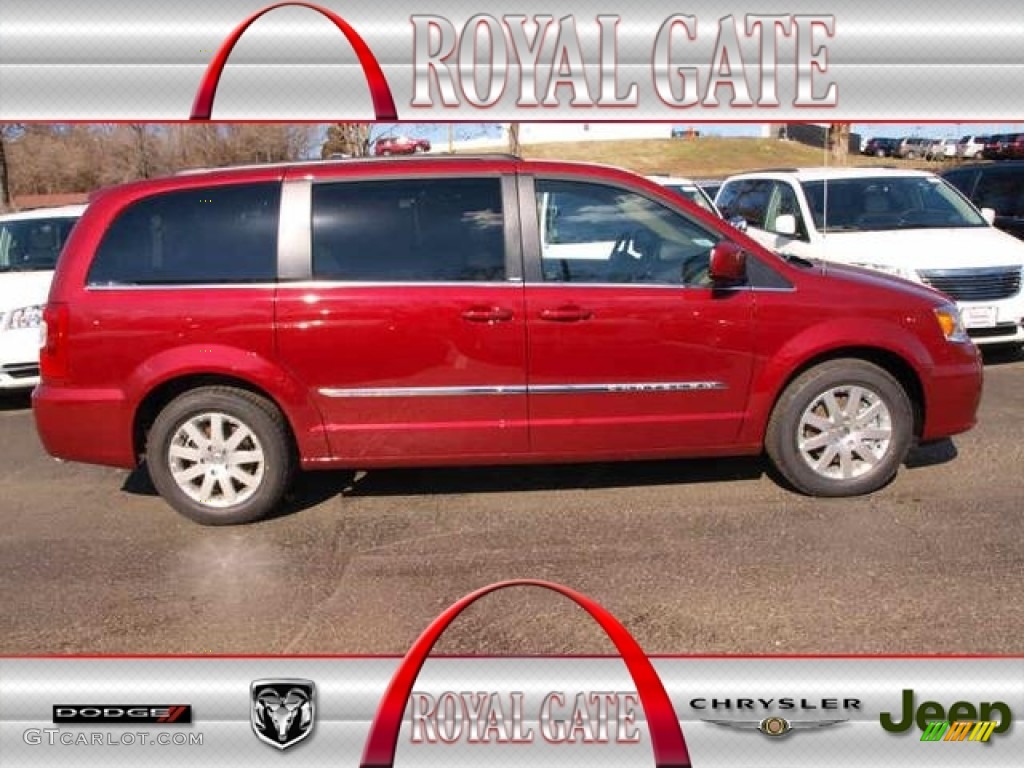 2013 Town & Country Touring - Deep Cherry Red Crystal Pearl / Dark Frost Beige/Medium Frost Beige photo #1