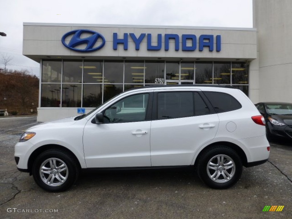 2012 Santa Fe GLS AWD - Glacier White / Gray photo #1