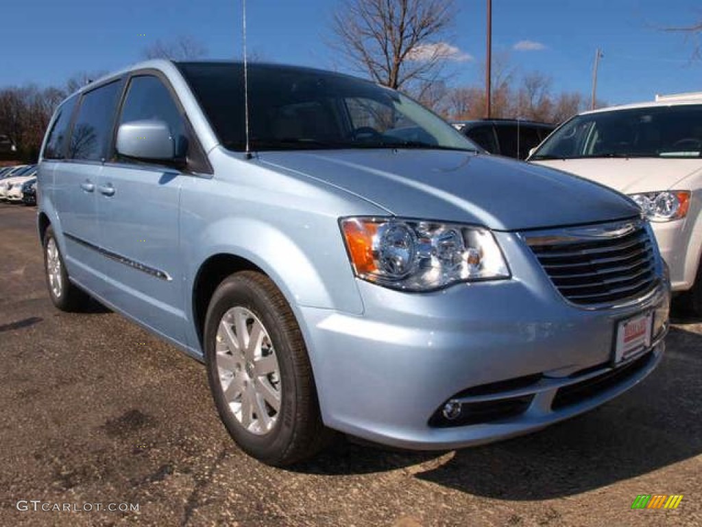 2013 Town & Country Touring - Crystal Blue Pearl / Dark Frost Beige/Medium Frost Beige photo #2