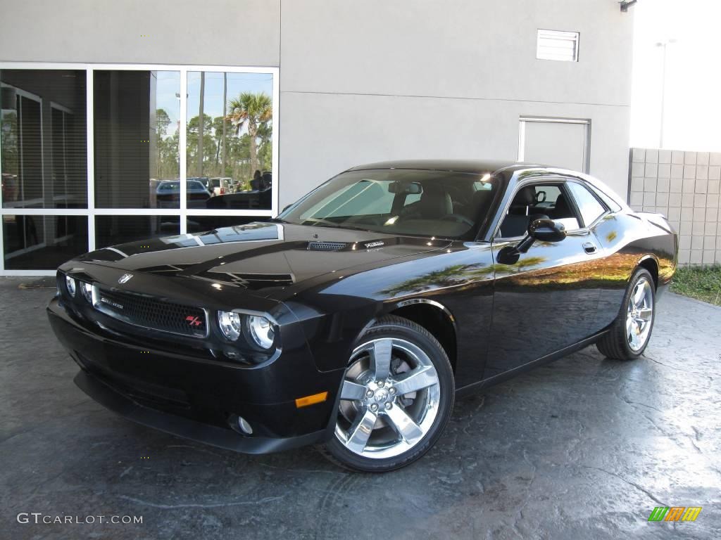 2009 Challenger R/T - Brilliant Black Crystal Pearl Coat / Dark Slate Gray photo #1