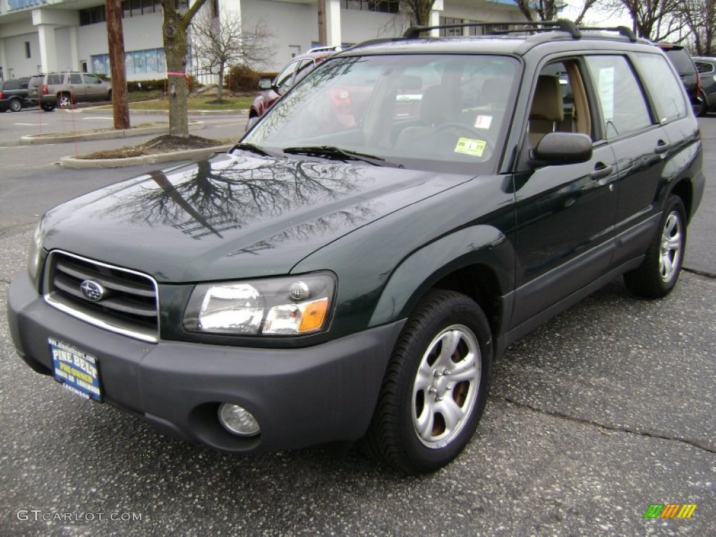 2003 Forester 2.5 X - Woodland Green Pearl / Beige photo #1