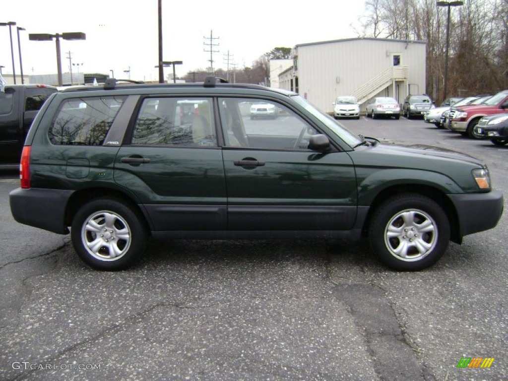 2003 Forester 2.5 X - Woodland Green Pearl / Beige photo #7