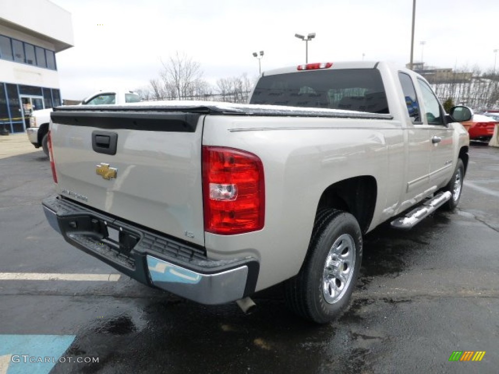 2009 Silverado 1500 LS Extended Cab - Silver Birch Metallic / Dark Titanium photo #3