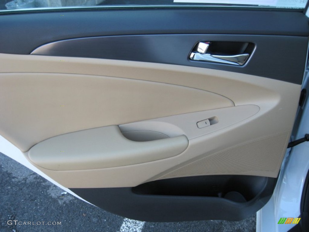 2011 Hyundai Sonata Hybrid Camel Door Panel Photo #77222681