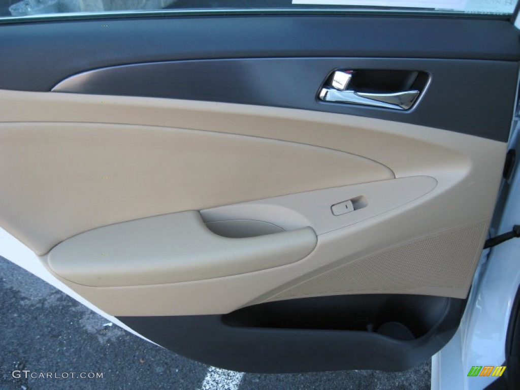 2011 Hyundai Sonata Hybrid Camel Door Panel Photo #77222681