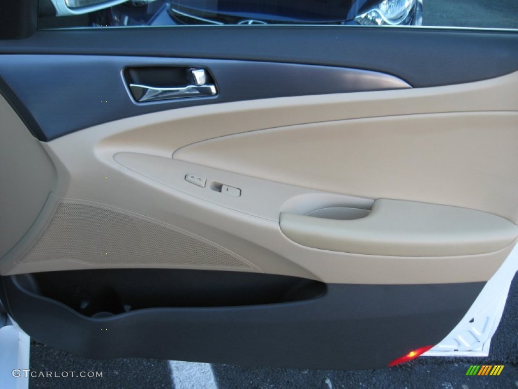 2011 Hyundai Sonata Hybrid Camel Door Panel Photo #77222754