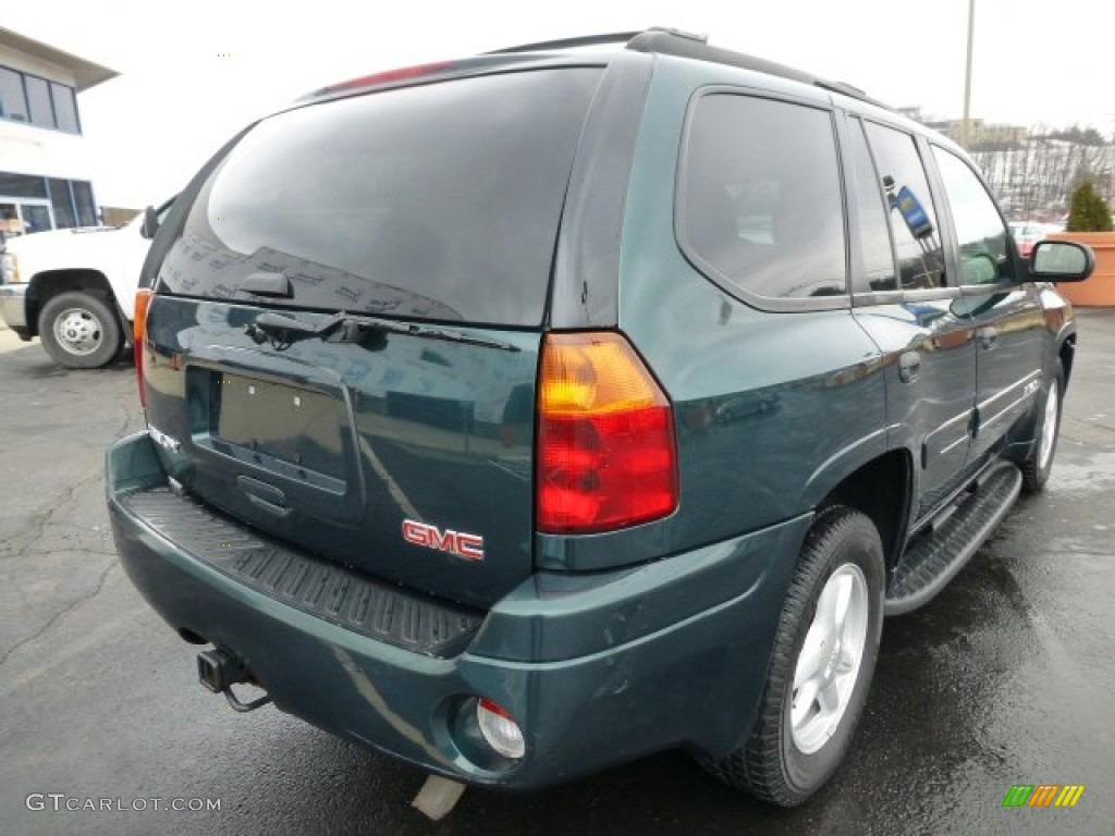 2005 Envoy SLE 4x4 - Emerald Jewel Green Metallic / Light Gray photo #3