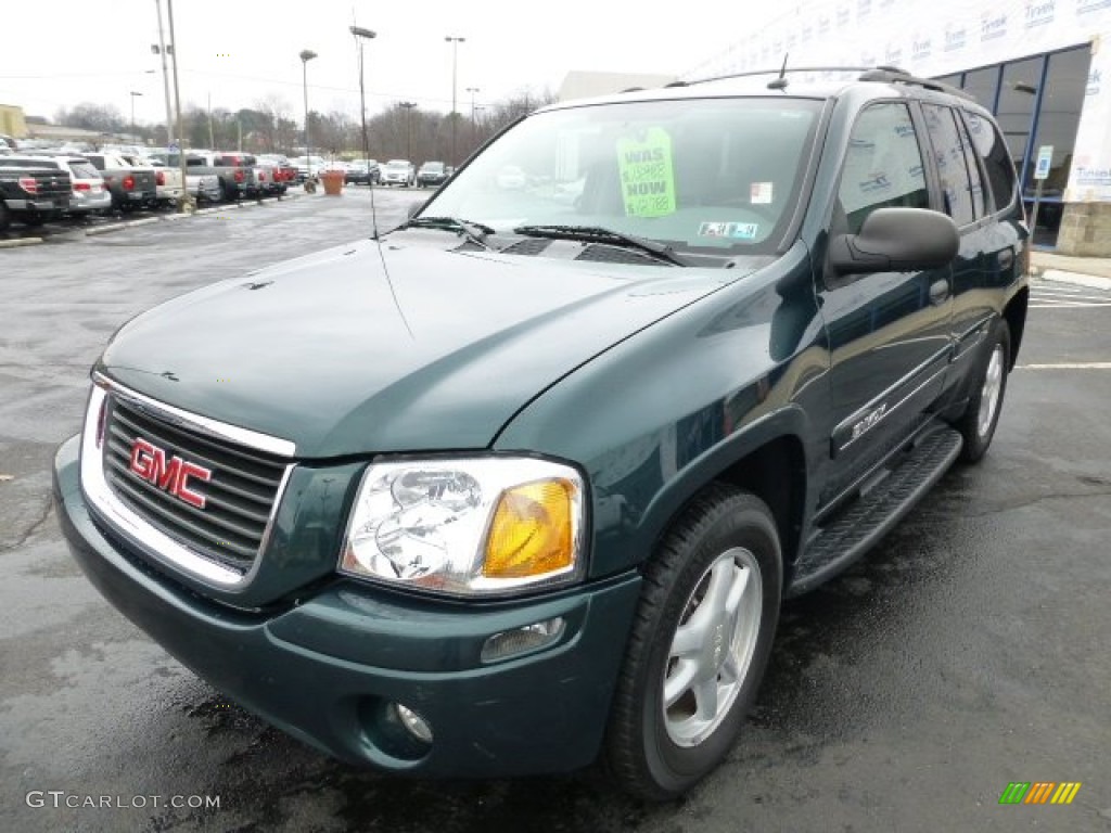 2005 Envoy SLE 4x4 - Emerald Jewel Green Metallic / Light Gray photo #7