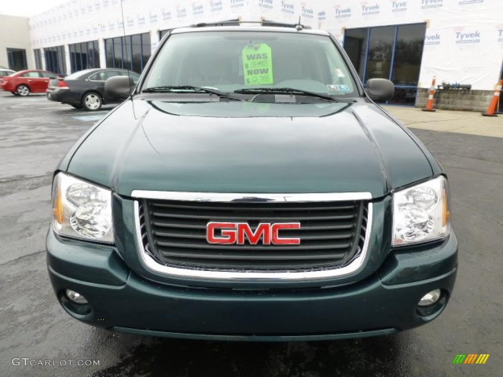 2005 Envoy SLE 4x4 - Emerald Jewel Green Metallic / Light Gray photo #8