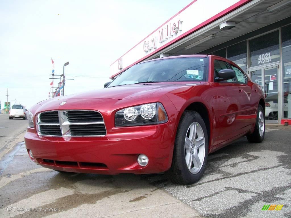 2009 Charger SXT - Inferno Red Crystal Pearl / Dark Slate Gray photo #1