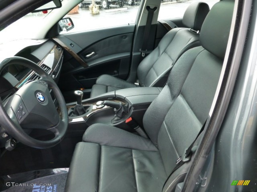 Black Interior 2004 BMW 5 Series 530i Sedan Photo #77224707