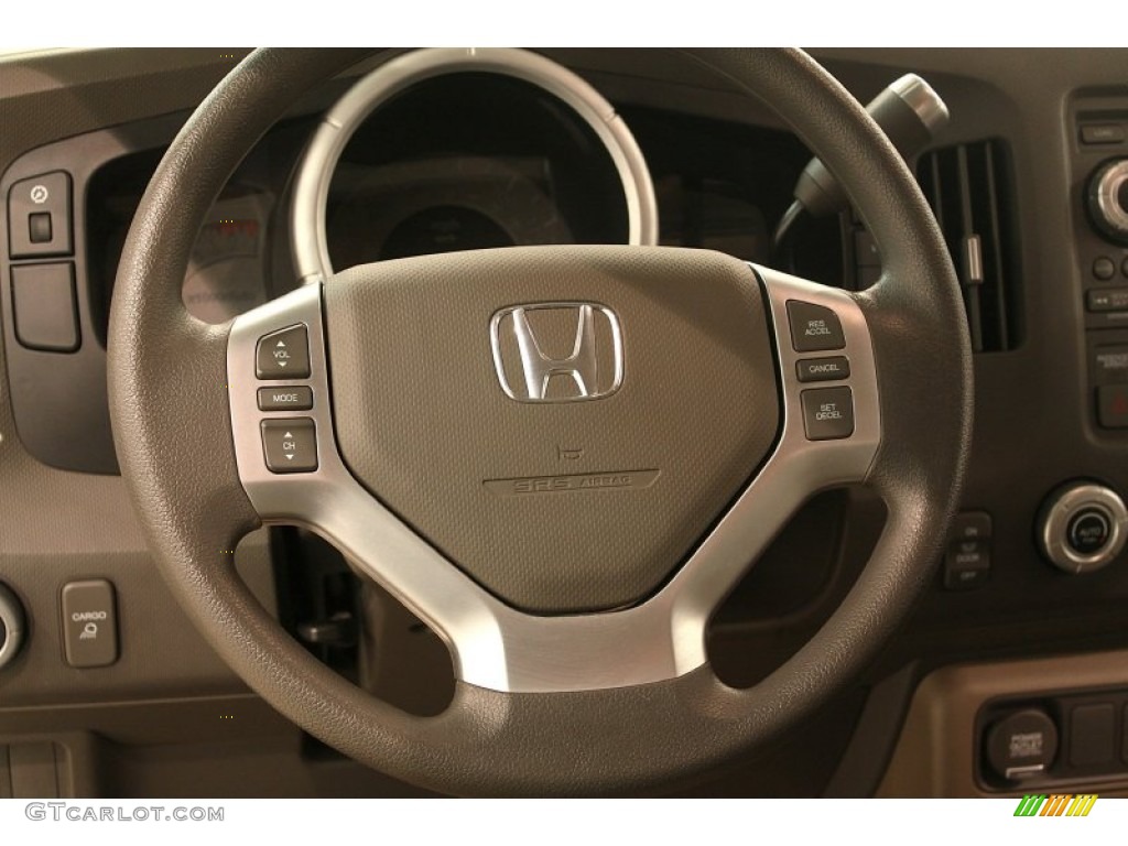 2007 Honda Ridgeline RTS Olive Steering Wheel Photo #77225030