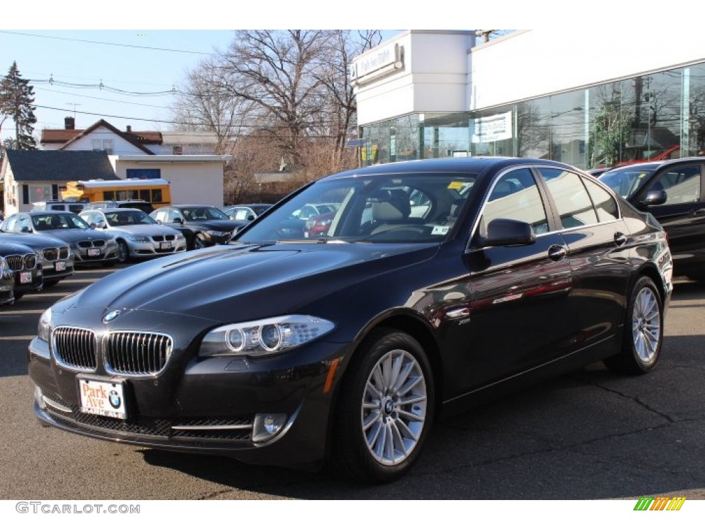 2012 5 Series 535i xDrive Sedan - Dark Graphite Metallic II / Black photo #1