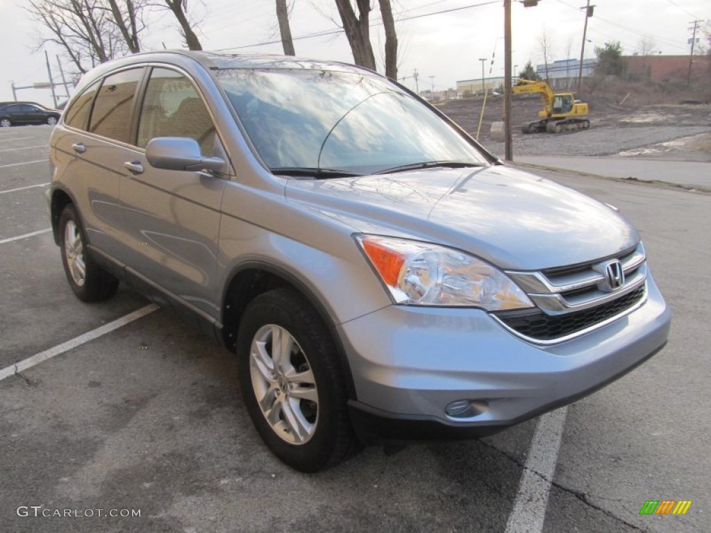 2010 CR-V EX-L AWD - Glacier Blue Metallic / Gray photo #5