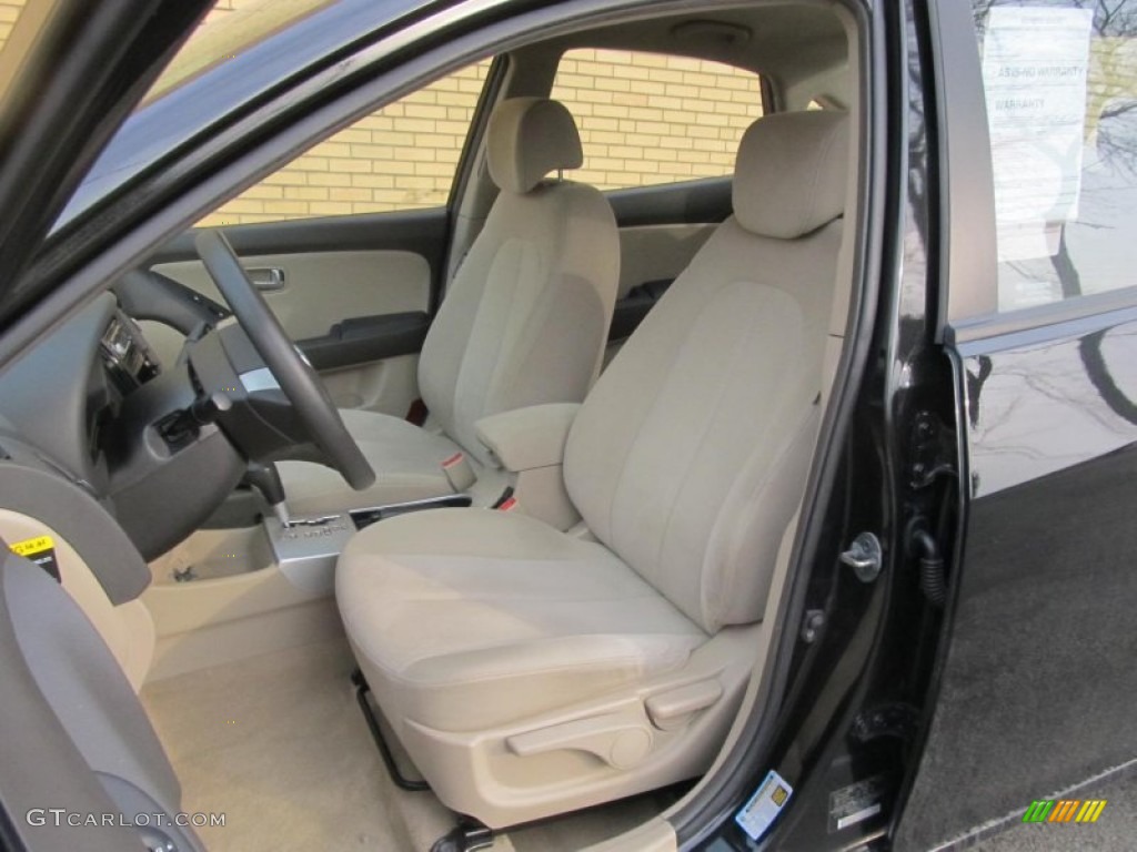 Beige Interior 2007 Hyundai Elantra GLS Sedan Photo #77228174