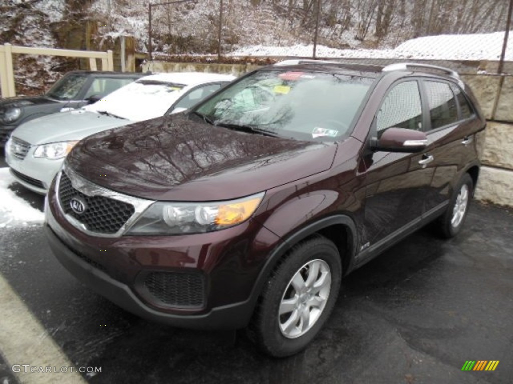 Dark Cherry 2013 Kia Sorento LX V6 AWD Exterior Photo #77228683