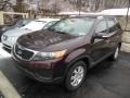 2013 Dark Cherry Kia Sorento LX V6 AWD  photo #3