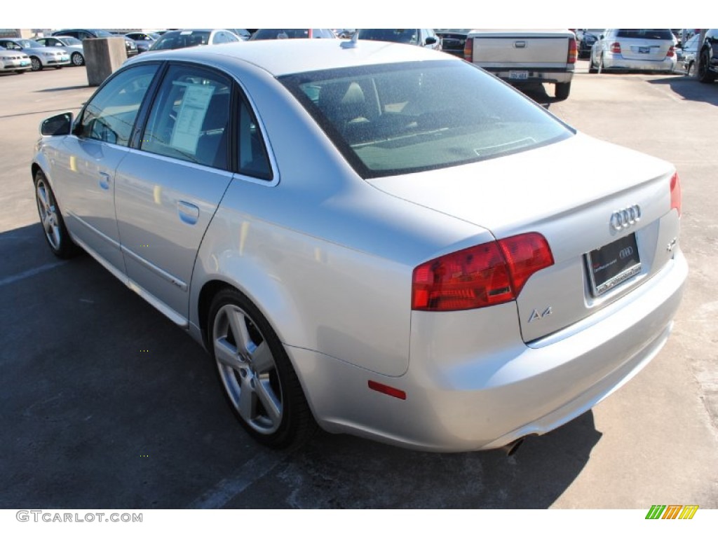 2008 A4 2.0T Special Edition quattro Sedan - Light Silver Metallic / Black photo #8