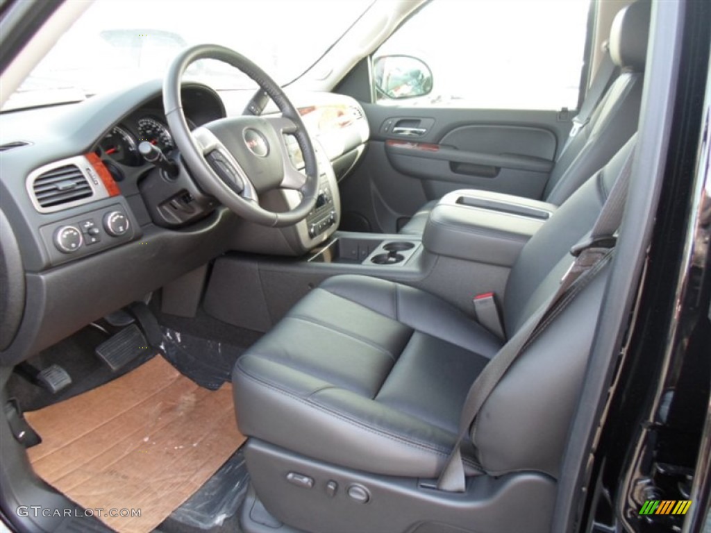 Ebony Interior 2013 GMC Sierra 1500 SLT Crew Cab 4x4 Photo #77229185