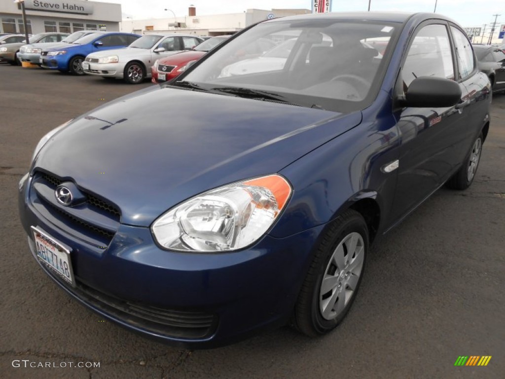 2011 Accent GL 3 Door - Dark Sapphire Blue / Black photo #1