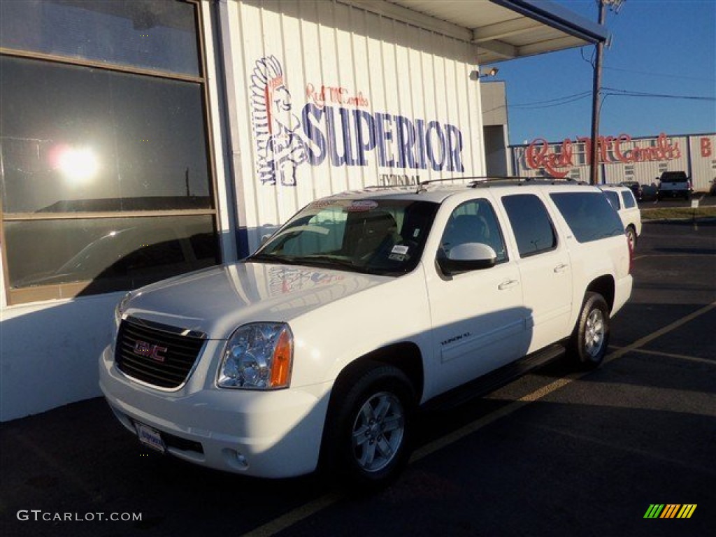 2013 Yukon XL SLT - White Diamond Tricoat / Light Titanium photo #1