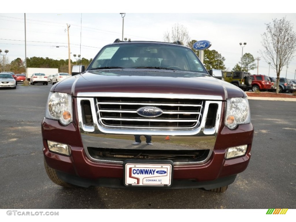 2008 Explorer Sport Trac Limited - Dark Cherry Metallic / Dark Charcoal photo #2