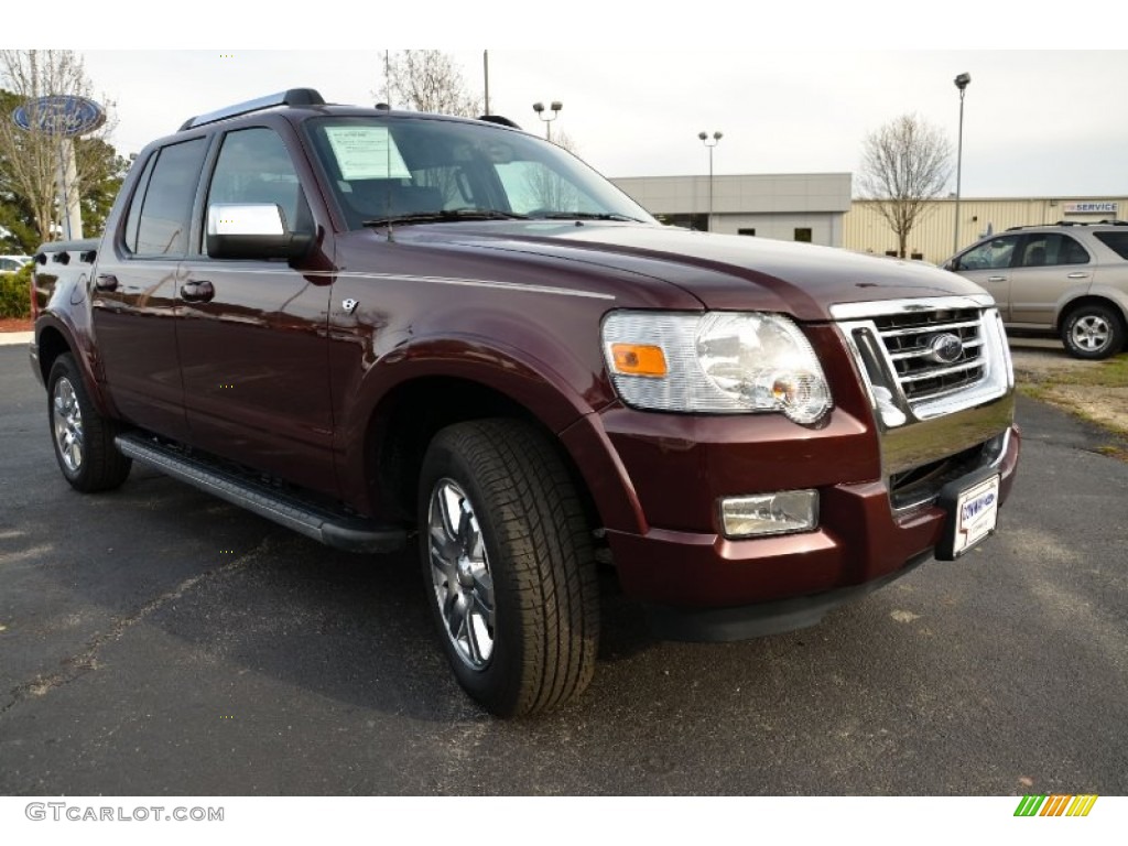 2008 Explorer Sport Trac Limited - Dark Cherry Metallic / Dark Charcoal photo #3