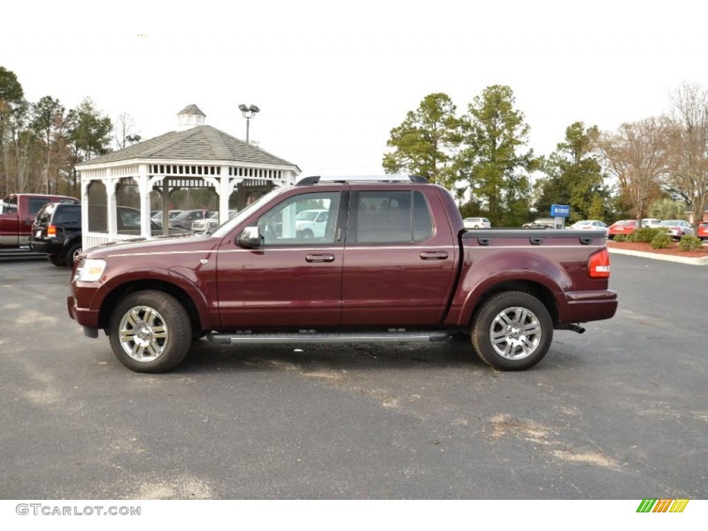 Dark Cherry Metallic 2008 Ford Explorer Sport Trac Limited Exterior Photo #77231922