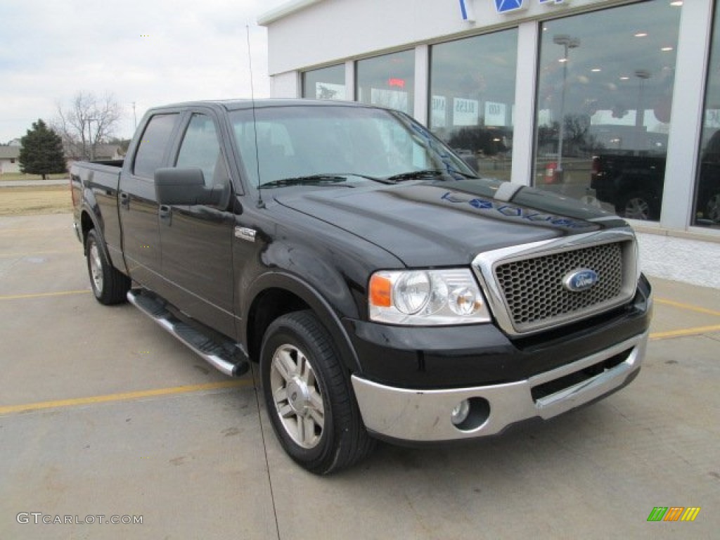 2006 F150 Lariat SuperCrew - Black / Black photo #6