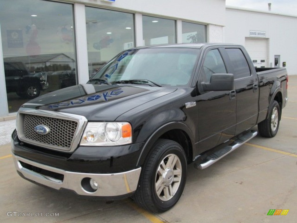 2006 F150 Lariat SuperCrew - Black / Black photo #13