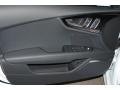 2013 Audi S7 Black Valcona leather with diamond stitching Interior Door Panel Photo