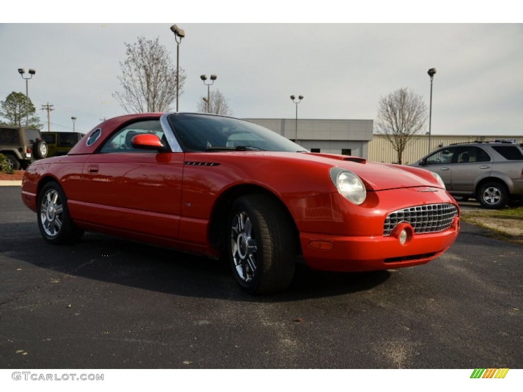 2004 Thunderbird Premium Roadster - Torch Red / Black Ink photo #3