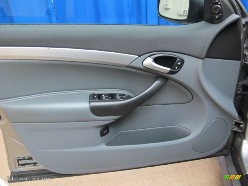 2005 Saab 9-3 Aero Sport Sedan Slate Gray Door Panel Photo #77233740