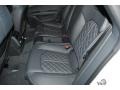 2013 Audi S7 Black Valcona leather with diamond stitching Interior Rear Seat Photo