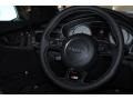 2013 Audi S7 Black Valcona leather with diamond stitching Interior Steering Wheel Photo