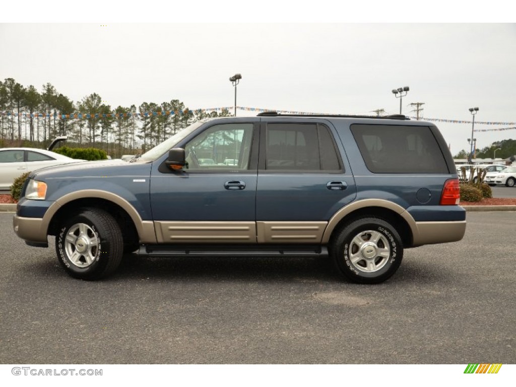 2003 Expedition Eddie Bauer - Medium Wedgewood Blue Metallic / Medium Parchment photo #8