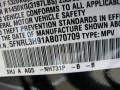 NH731P: Crystal Black Pearl 2010 Honda Odyssey Touring Color Code
