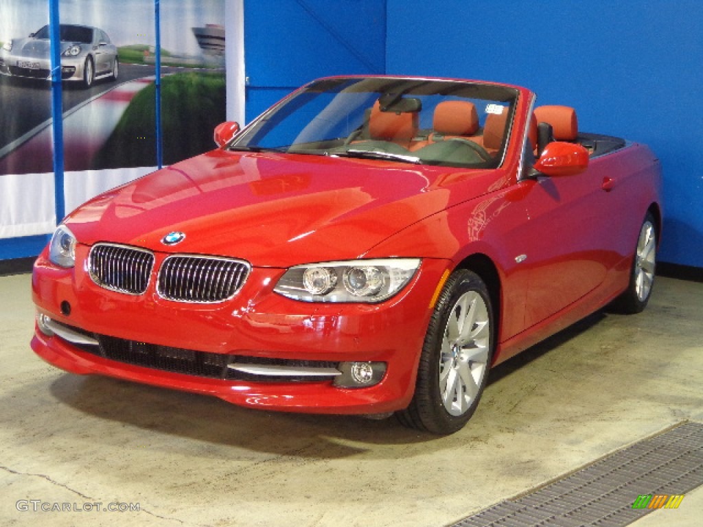 2012 3 Series 328i Convertible - Crimson Red / Coral Red/Black photo #3