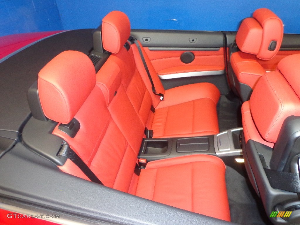Coral Red/Black Interior 2012 BMW 3 Series 328i Convertible Photo #77240531