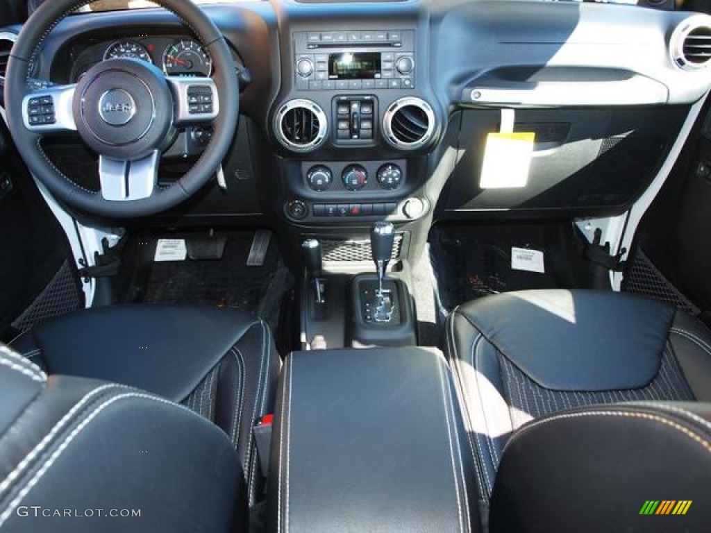 Freedom Edition Black/Silver Interior 2013 Jeep Wrangler Unlimited Oscar Mike Freedom Edition 4x4 Photo #77240807